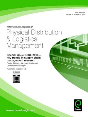cover image of International Journal of Physical Distribution & Logistics Management , Volume 41, Issue 9